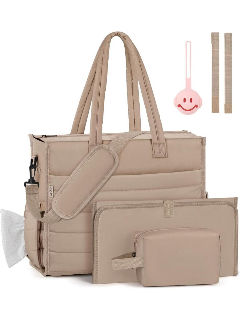 Large Diaper Tote Bag for Baby | Stylish Hospital Mommy Bag for Labor & Delivery